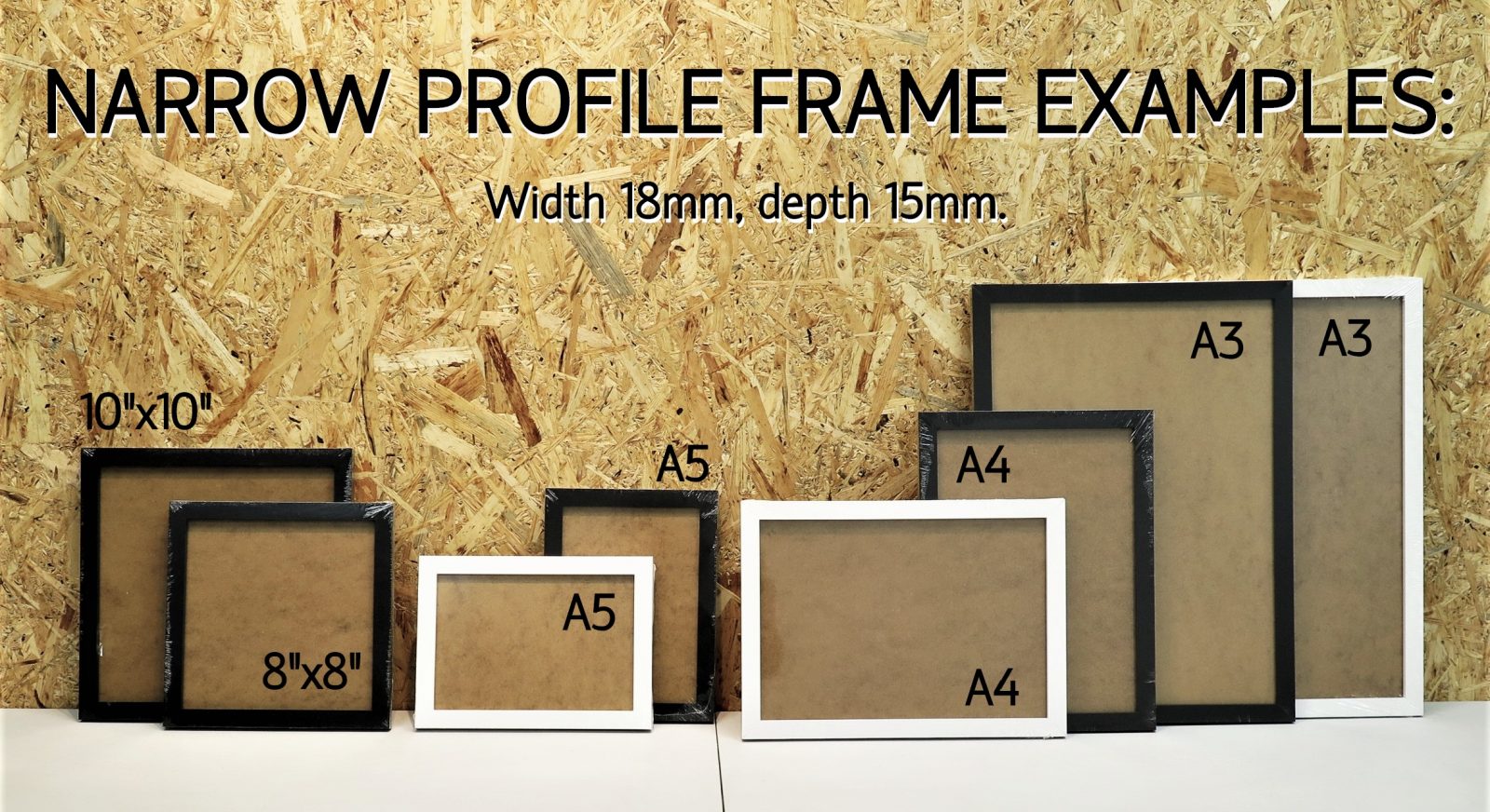 8"x10" (20x25cm) Frames - Black