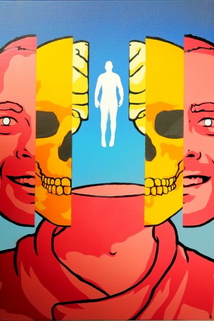 Phil Lawson - Skin, Skull, Brain, Soul **ORIGINAL"* spraypaint painting