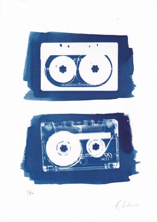 Kirsteen Adams - Mix Tapes (S) Cyanotype Print