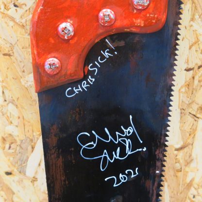 CSI015 - Chris Sick - Me & The Devil Blues (original painting on vintage saw)