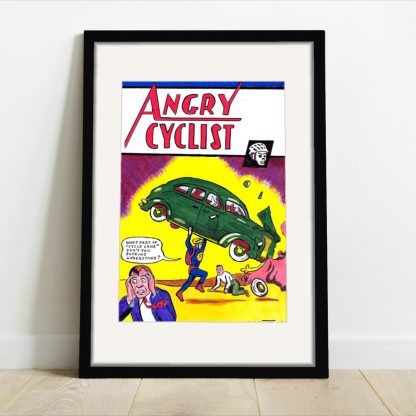 Michael Panteli *ORIGINAL DRAWING* Angry Cyclist