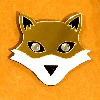 Acrylic Fox Brooch