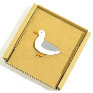 Acrylic Seagull Brooch