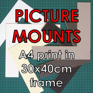 Standard Mounts - for an A4 print in a 30x40cm frame